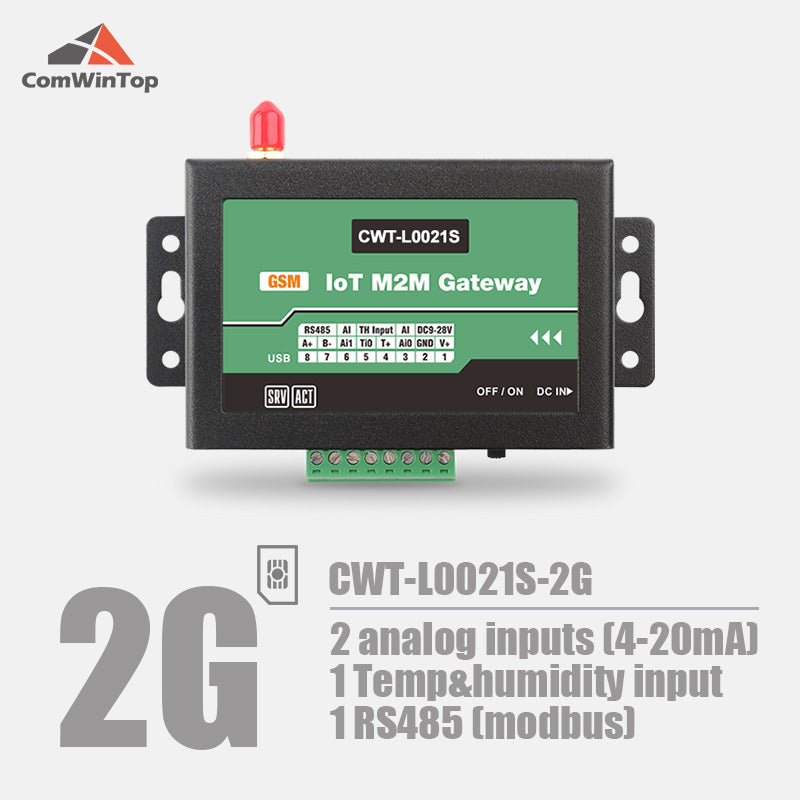 CWT-L0021S 2Ai 1Ti RS485 Modbus Gprs 3G 4G Wifi Rtu Modem Iot Gateway 1 order