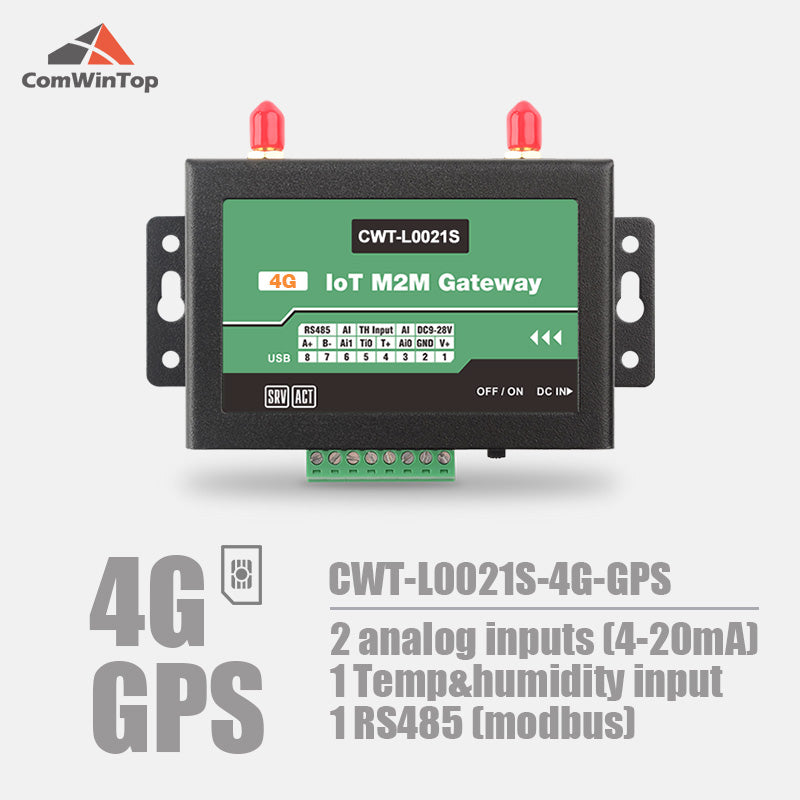 CWT-L0021S 2Ai 1Ti RS485 Modbus Gprs 3G 4G Wifi Rtu Modem Iot Gateway 1 order