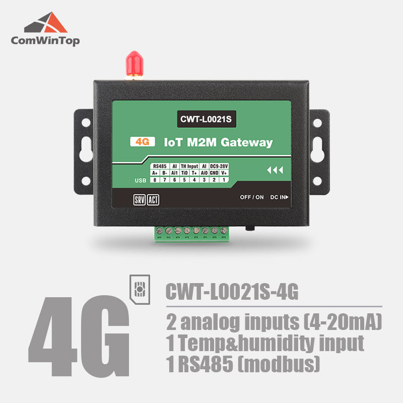 CWT-L0021S 2Ai 1Ti RS485 Modbus Gprs 3G 4G Wifi Rtu Modem Iot Gateway 1 order