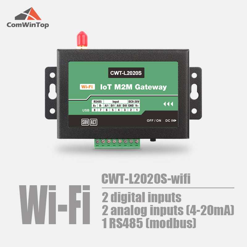 CWT-L2020S 2Di 2Ai RS485 Modbus Gprs 3G 4G Wifi Rtu Modem Iot Gateway