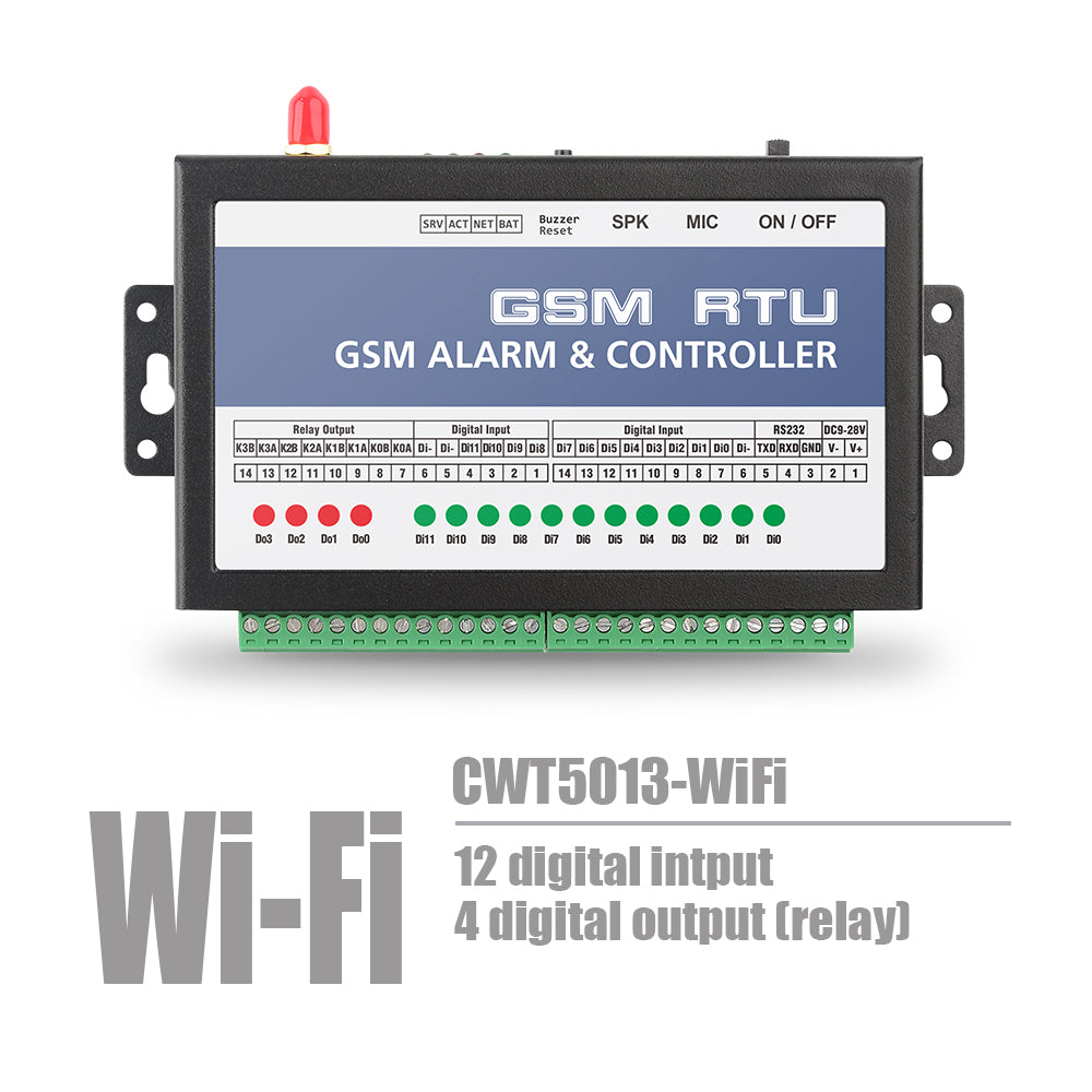 CWT5013 12DI 4DO Relay Output Gsm Gprs 4g Wi-Fi Remote Io Module Rtu Modem Controller