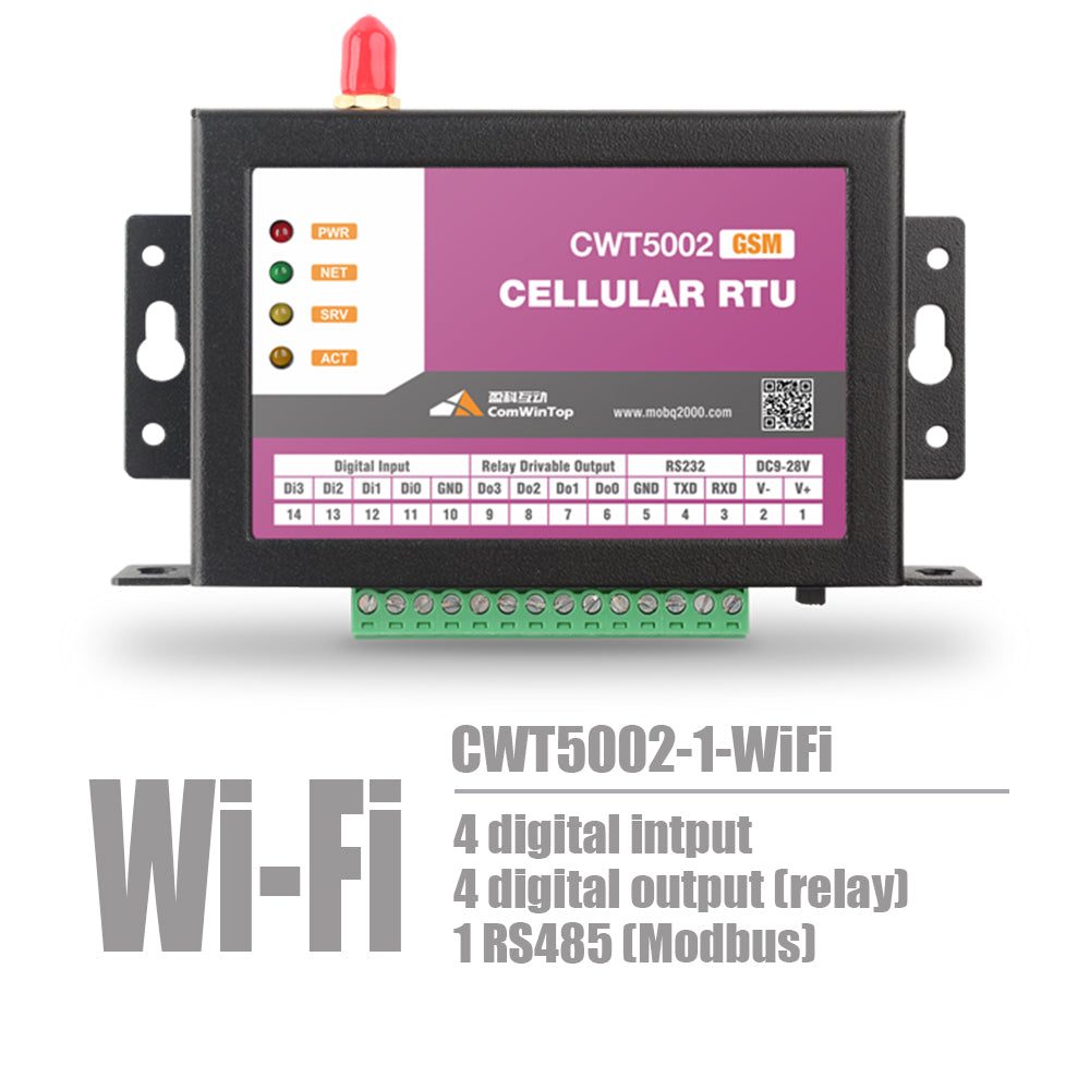 CWT5002-1 4DI 4DO Rs485 Modbus Rtu Gsm Gprs 4g Wi-Fi Modem IoT Gateway