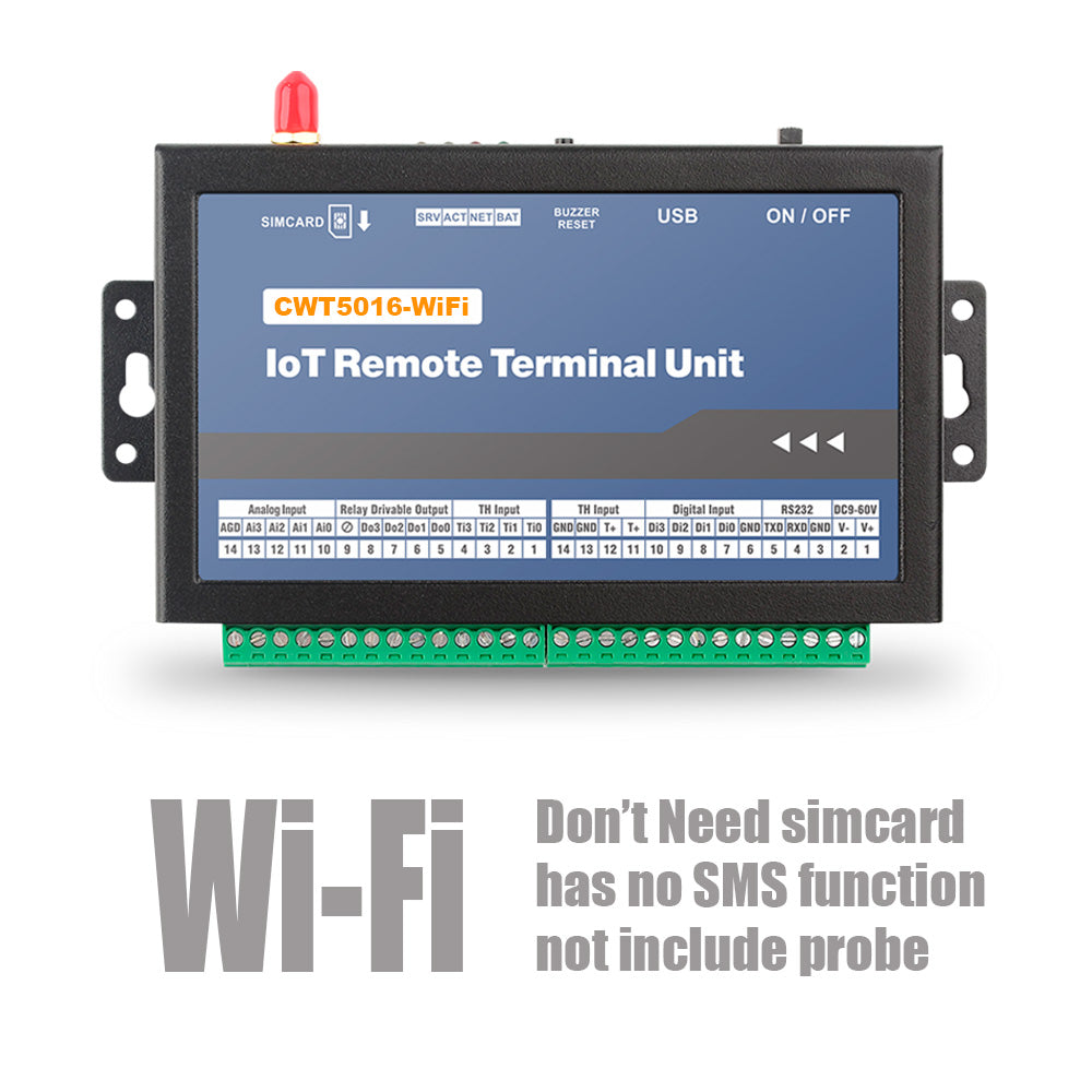 CWT5016 8-channels GSM/Wi-Fi Iot Temperature Alarm Data Logger with Cloud APP Monitoring
