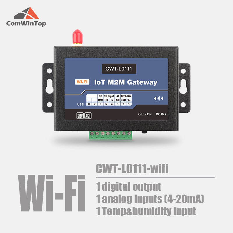 CWT-L0111S 1Do 1Ai 1Ti RS485 Modbus Gprs 3G 4G Wifi Rtu Modem Iot Gateway