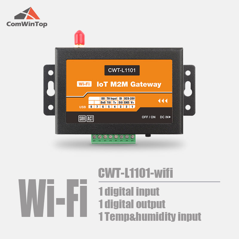 CWT-L1101S 1Di 1Do 1Ti RS485 Modbus Gprs 3G 4G Wifi Rtu Modem Iot Gateway