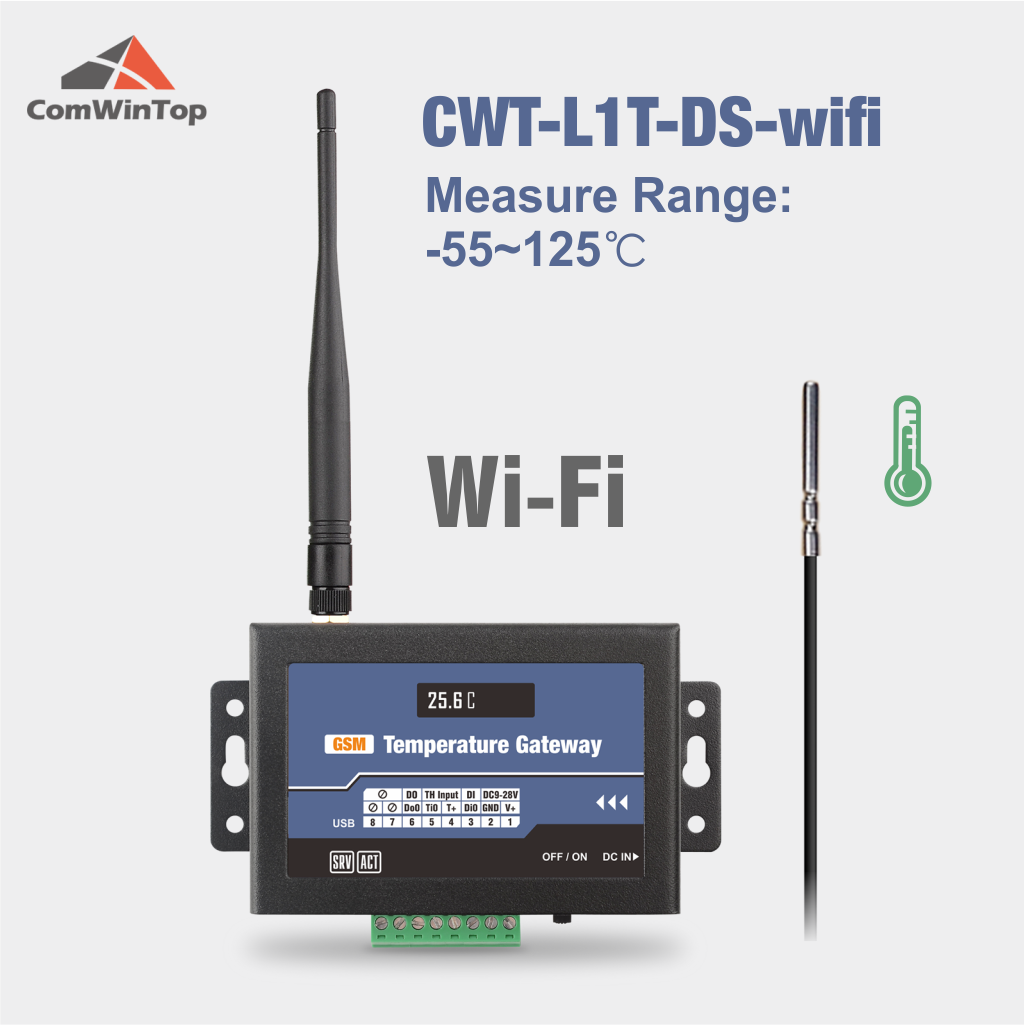 CWT-L1T-DS Wireless Gsm 3g 4g Sms Wifi Temperature Alarm Transmitter Data Logger