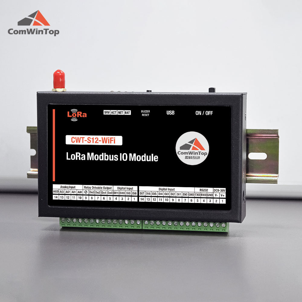 CWT-S12-wifi 12Di+4Do+4Ai Wifi Modbus Tcp IO Module, Remote Data Acquisition Rtu For Scada