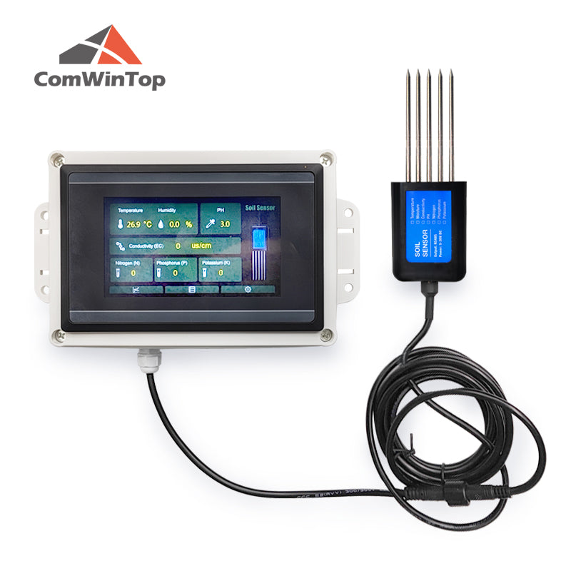 Soil Moisture Temperature Humidity EC PH NPK Sensor 7 in 1 Rapid Soil ...