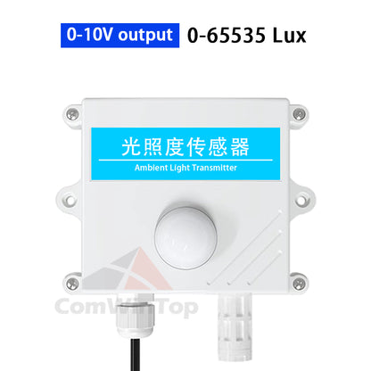 Light sensor 0-10V 0-5V 4-20mA RS485 200000Lux 65535Lux industrial intensity illumination acquisition transmitter