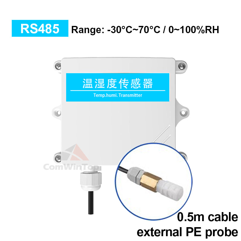IP65 Protection RS485 Temperature Humidity Transducer Transmitter with LED Display, Support Modbus