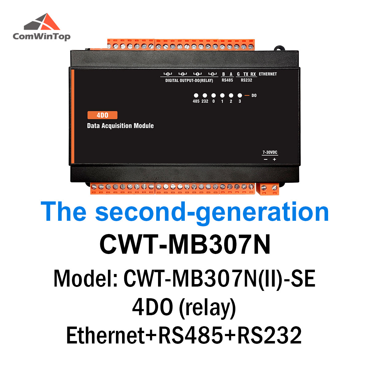 CWT-MB307N 4DO 4-Channel Digital Output 5A/250VAC Relay Output Modbus Rtu Io Module