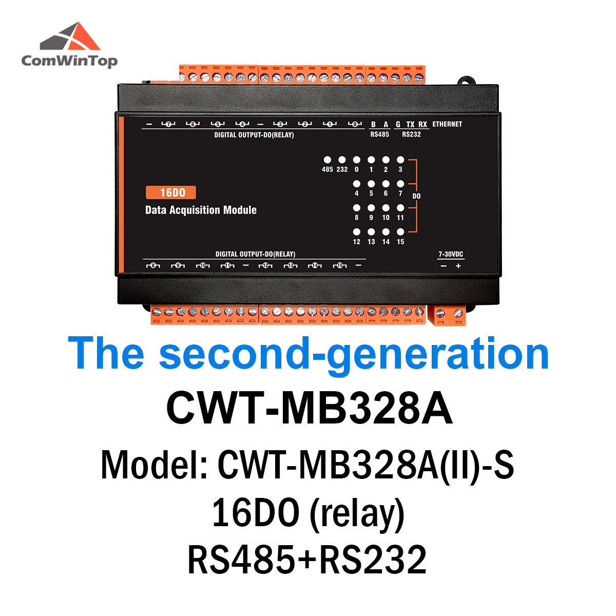 CWT-MB328A 16DO 16-Channel Digital Output 5A/30VDC Relay Output Modbus Rtu Io Module