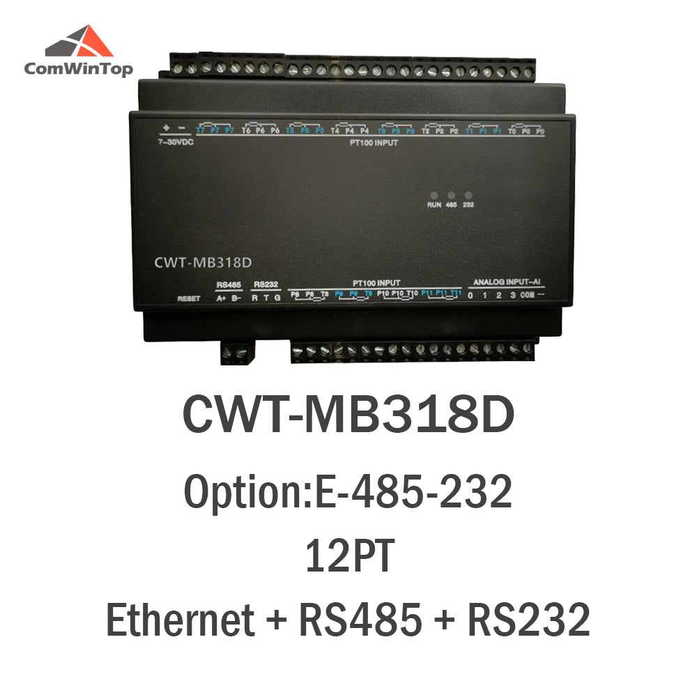 CWT-MB318D 12PT 12-Channel PT100 Temperature Modbus Acquisition Module