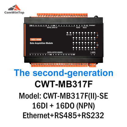 CWT-MB317F 16DI+16DO(NPN) RS485 RS232 Ethernet Modbus Rtu Tcp Io Acquisition Module