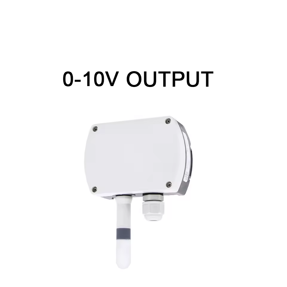 RS485 wall-mounted temperature and humidity transmitter 4-20mA temperature and humidity sensor with display track installation