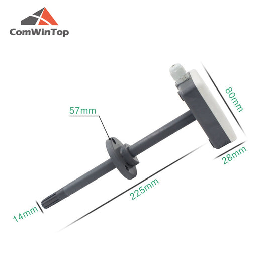 Pipeline Air Duct Type Temperature and Humidity Transmitter with RS485 4-20mA 0-5V 0-10V Output