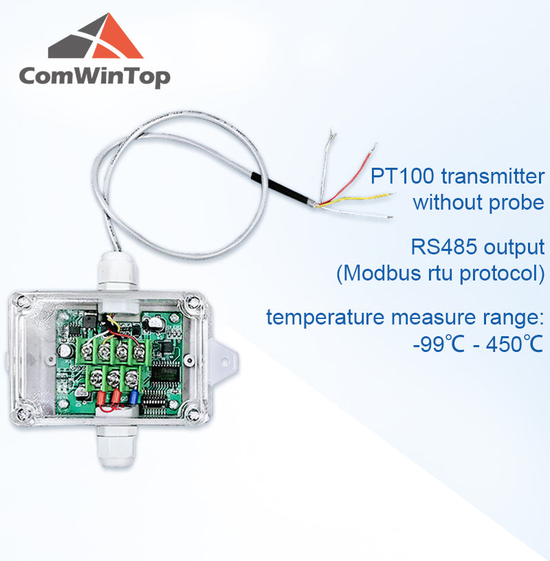 DC24V Sensor 4-Kanal PT100 Temperatursensor Modul - RS485 Modbus RTU Für Temperaturmessung (DC24V) Shelly H&t