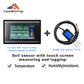 Measuring and Logging Soil Moisture Temperature Humidity EC PH NPK Sensor with HMI touch screen