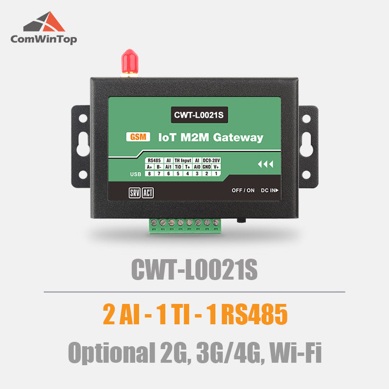 CWT-L0021S 2Ai 1Ti RS485 Modbus Gprs 3G 4G Wifi Rtu Modem Iot Gateway 1 order