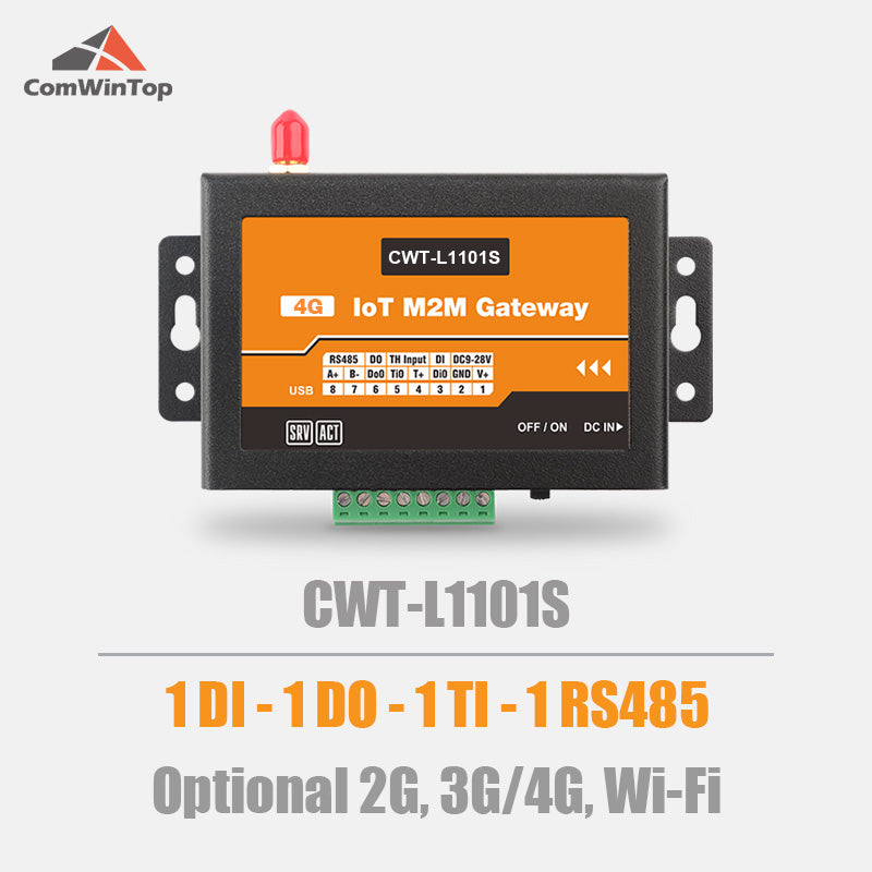 CWT-L1101S 1Di 1Do 1Ti RS485 Modbus Gprs 3G 4G Wifi Rtu Modem Iot Gateway 1 order