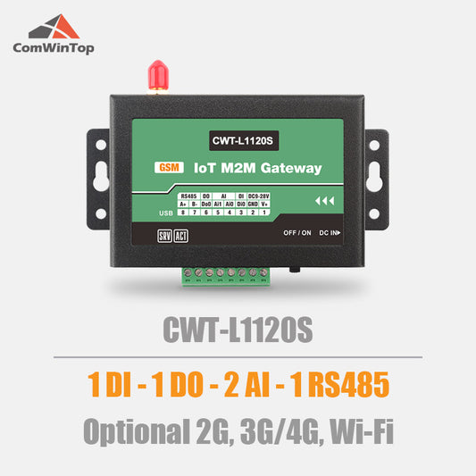 CWT-L1120S 1Di 1Do 2Ai RS485 Modbus Gprs 3G 4G Wifi Rtu Modem Iot Gateway
