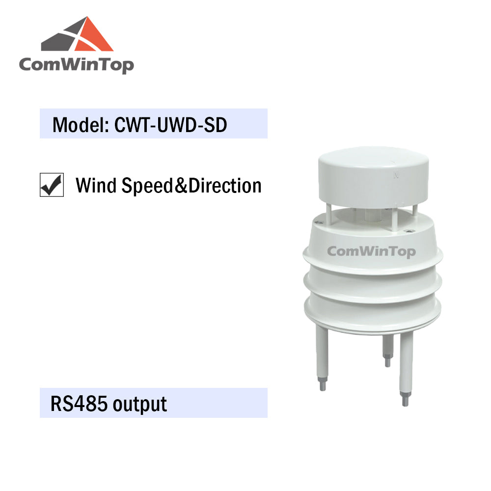 RS485 Ultrasonic Wind Speed and Direction Sensor Temperature Humidity Noise PM2.5 Pressure Light Rainfall Small Weather Station