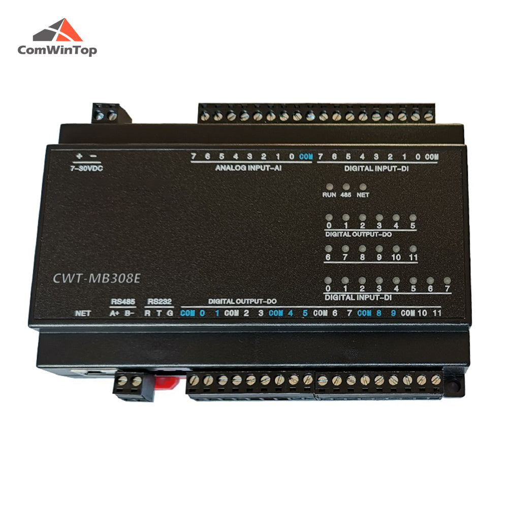 CWT-MB308E 8AI+8DI+12DO RS485 RS232 Ethernet Modbus Rtu Tcp Io Acquisition Module