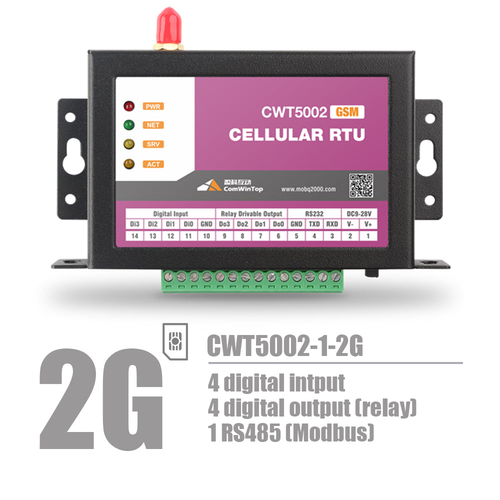 CWT5002-1 4DI 4DO Rs485 Modbus Rtu Gsm Gprs 4g Wi-Fi Modem IoT Gateway