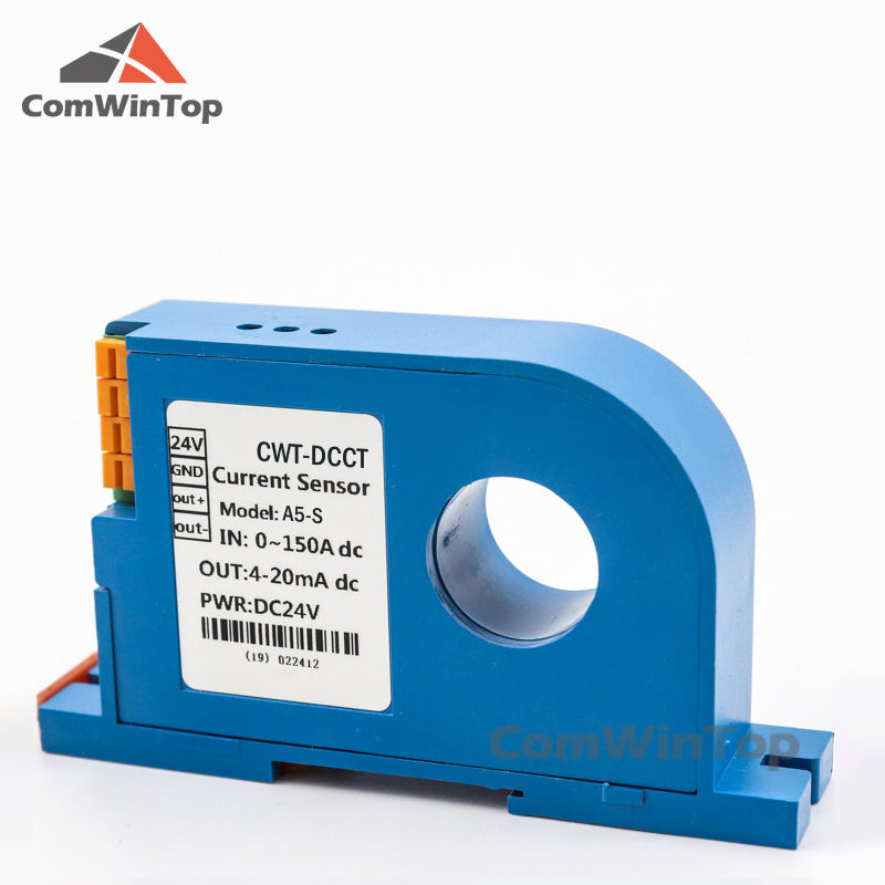 DC 0-200A Input 4-20mA/RS485 output Din type Current Transmitter closed loop Perforated DC ampere signal transducer current