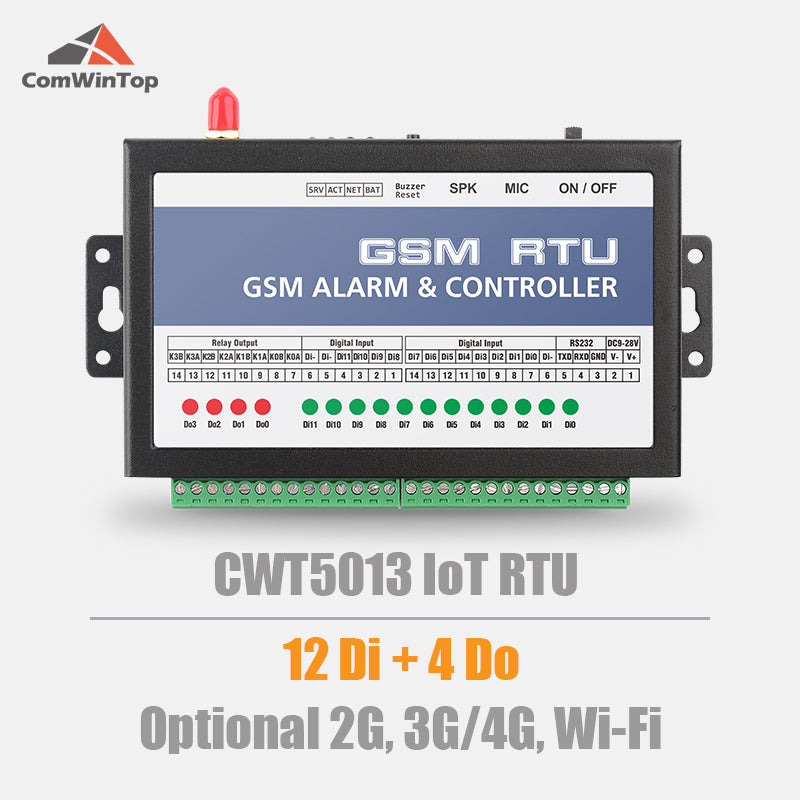 CWT5013 12DI 4DO Relay Output Gsm Gprs 4g Wi-Fi Remote Io Module Rtu Modem Controller