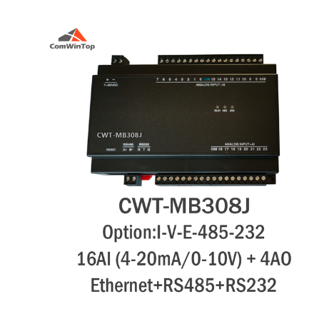 CWT-MB308J 16AI+4Ao Modbus Acquisition Module with 32-bit ATMEL ARM