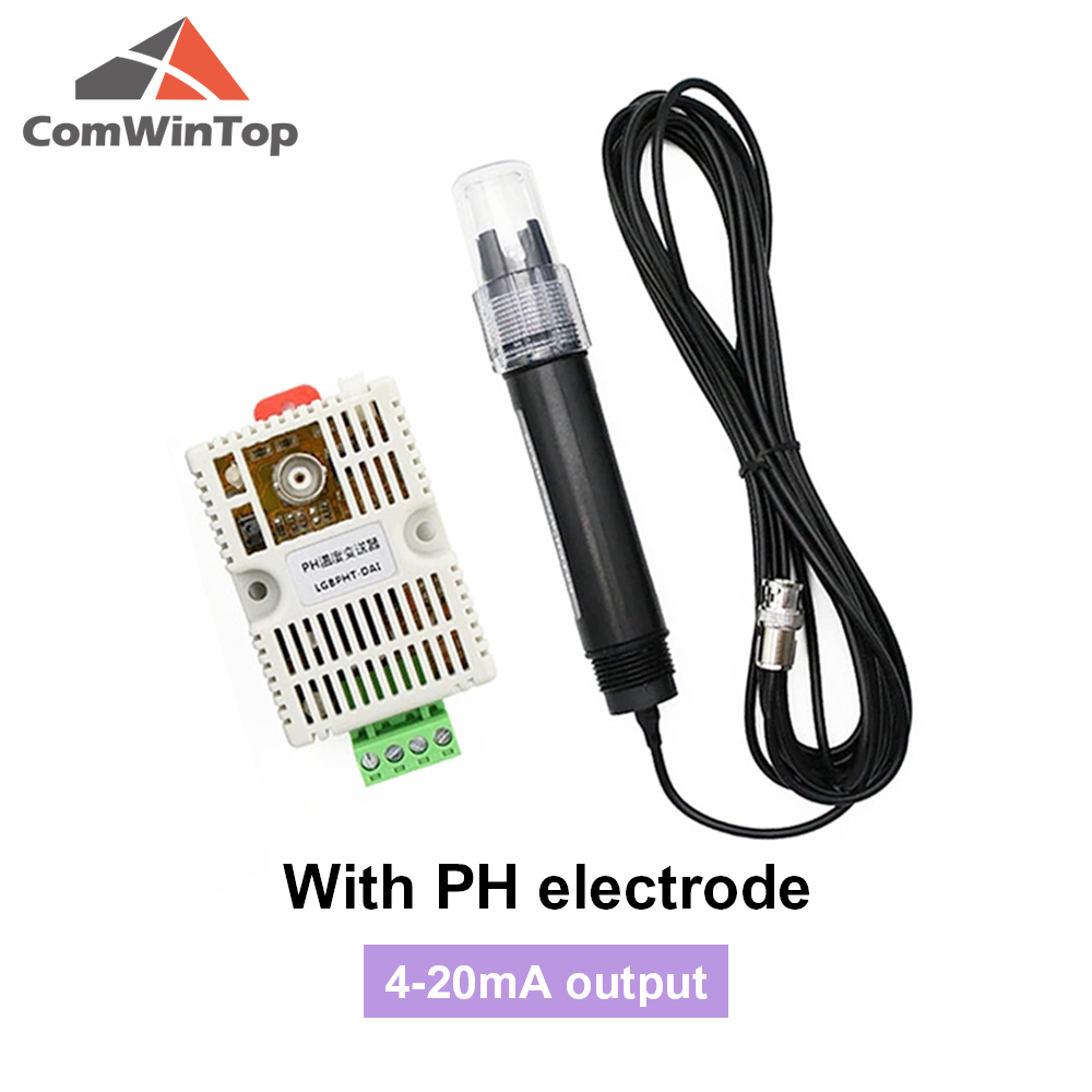 Water PH Temperature Transmitter Detection Sensor Module Voltage 0-5V 0-10V 4-20mA RS485 Output PH sensor PH electrode BNC