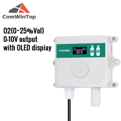 O2 sensor O2 transmitter intelligent oxygen transmitter in greenhouse agriculture farm oxygen detector modbus RS485 4-20MA 0-5V