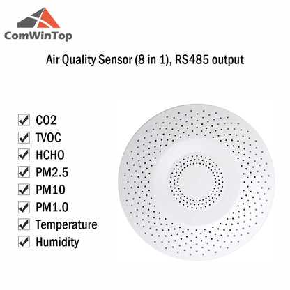 All in one RS485 Modbus Noise Temperature Humidity Illumination TVOC PM2.5 PM10 CO2 Air Quality Sensor