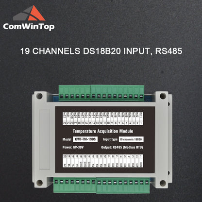 32 channels Ds18B20 Rs485 Modbus Output Temperature Acquisition Module