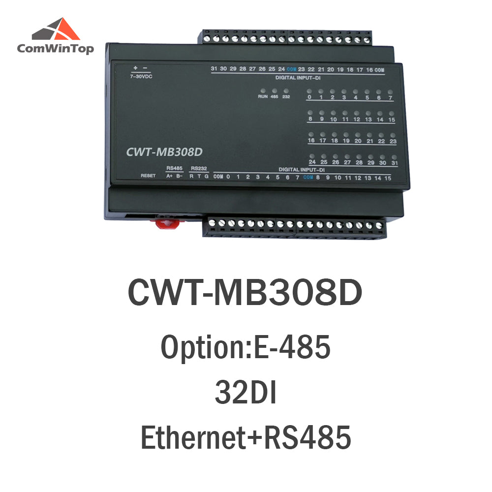 CWT-MB308D 32DI 32-Channel Digital Input RS485 Modbus Rtu Acquisition Io Module with 2500V Lightning protection