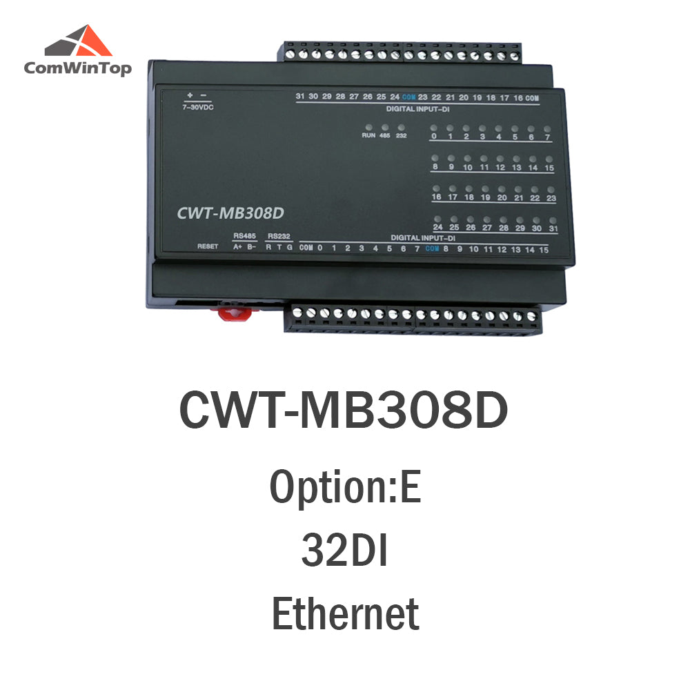 CWT-MB308D 32DI 32-Channel Digital Input RS485 Modbus Rtu Acquisition Io Module with 2500V Lightning protection