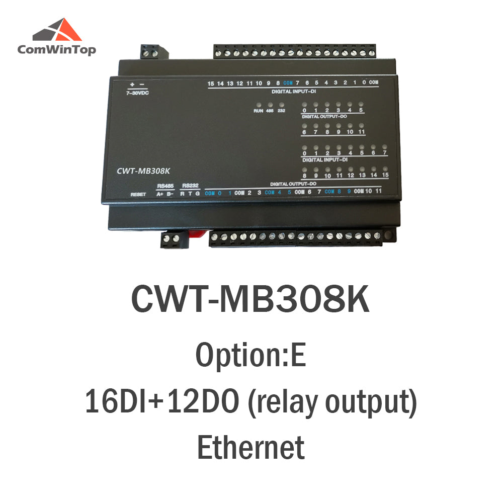 CWT-MB308K 16DI+12DO RS485 RS232 Ethernet Modbus Remote Controller