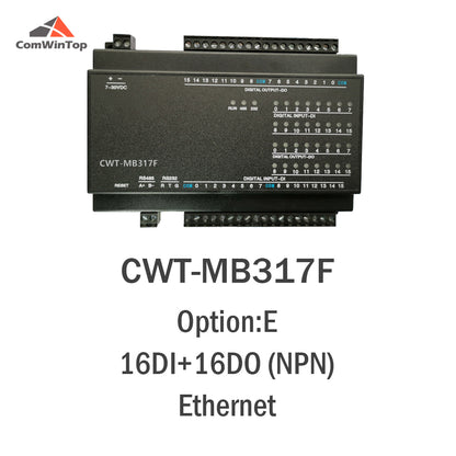 CWT-MB317F 16DI+16DO(NPN) RS485 RS232 Ethernet Modbus Rtu Tcp Io Acquisition Module