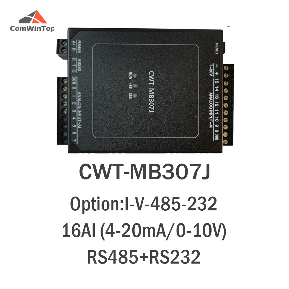 CWT-MB307J 16AI 4-20mA Analog Input 16bit Precision Modbus Rtu