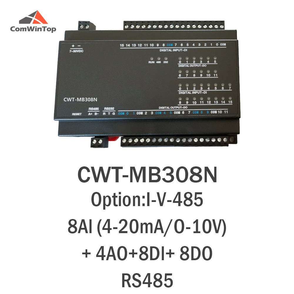 CWT-MB308N 8AI+4AO+8DI+8DO RS485 RS232 Ethernet Modbus Tcp Io Module