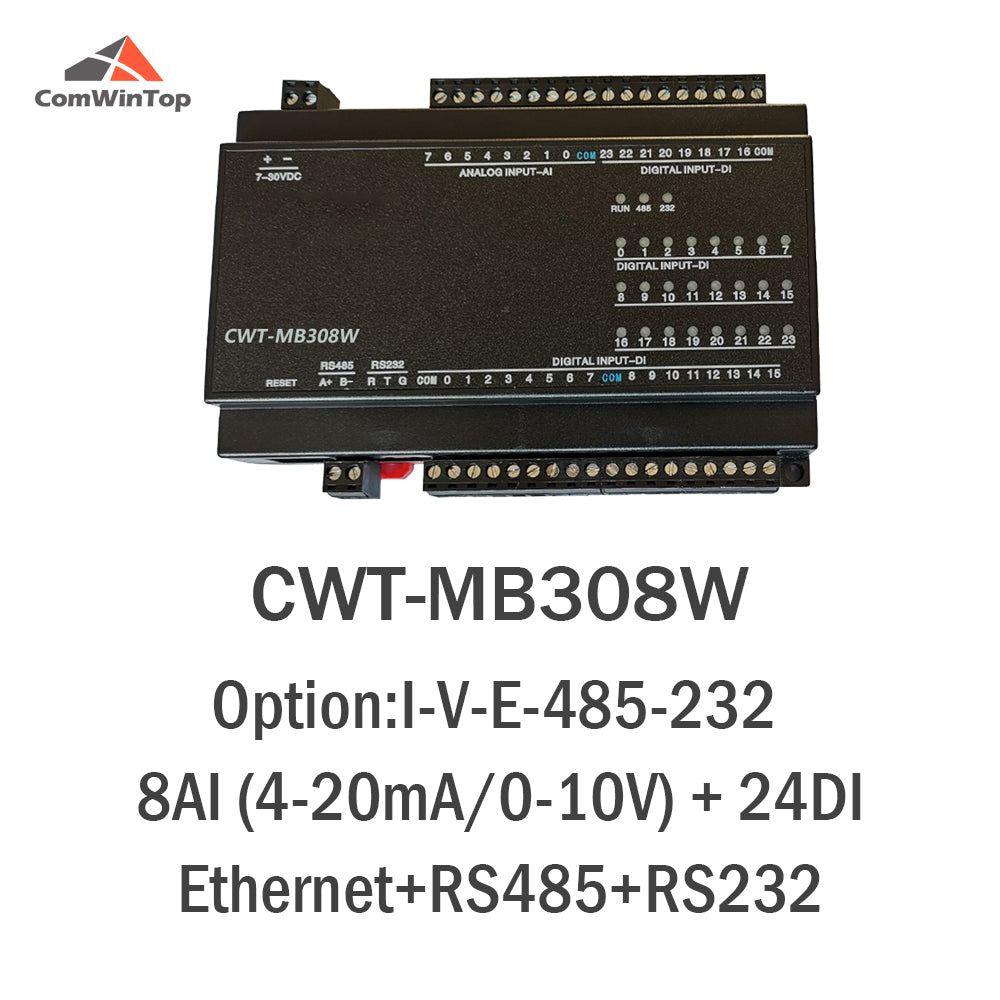 CWT-MB308W 8AI+24DI RS485 RS232 Ethernet Modbus Remote Controller