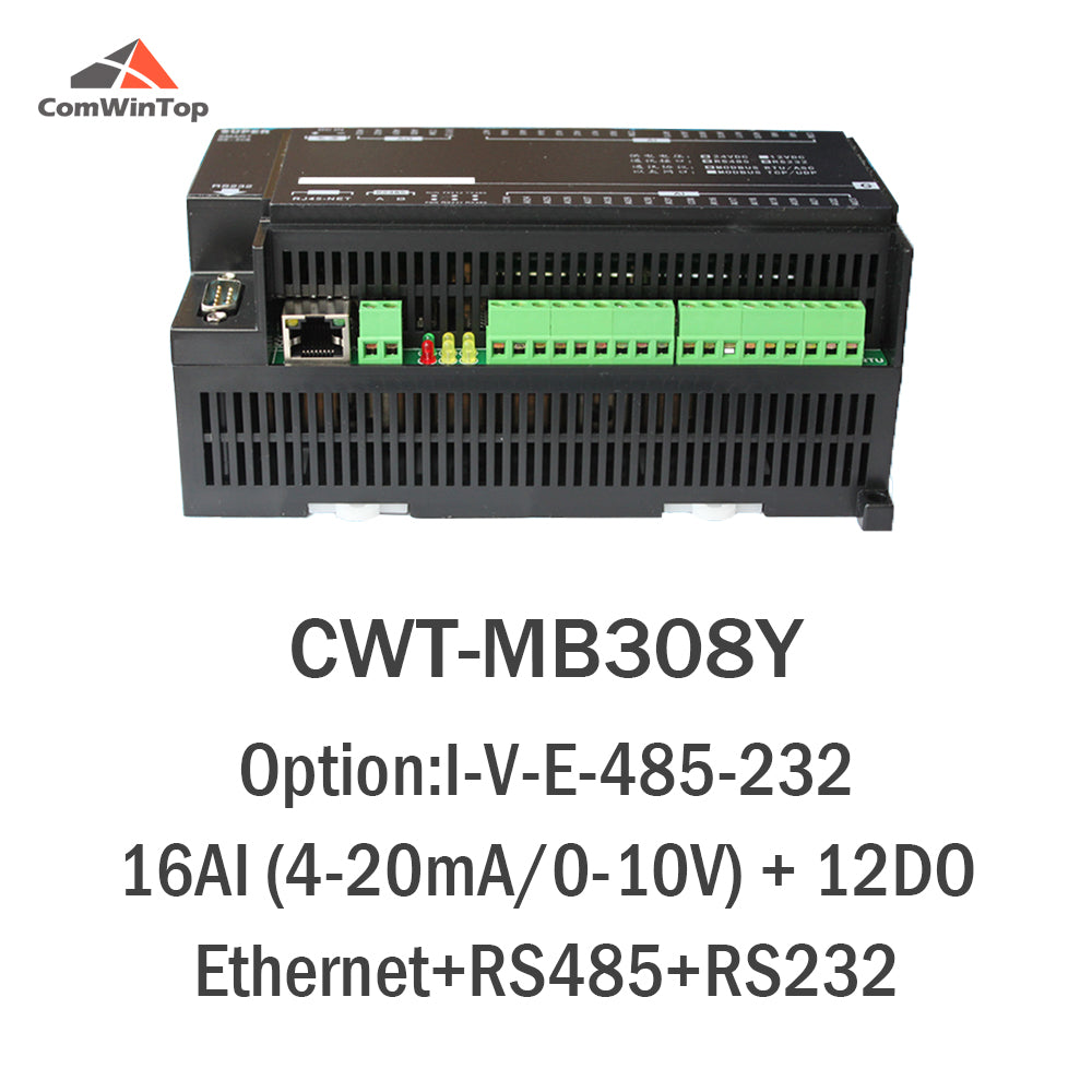 CWT-MB308Y 16AI+12DO RS485 RS232 Ethernet Modbus Rtu Tcp Io Acquisition Module