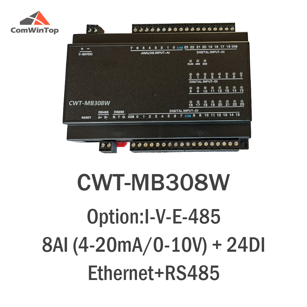 CWT-MB308W 8AI+24DI RS485 RS232 Ethernet Modbus Remote Controller