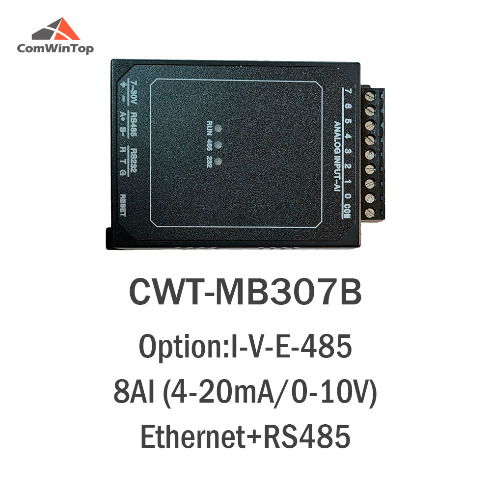 CWT-MB307B 8AI 4-20mA/0-5V/0-10V Analog Input to RS485 RS232 Ethernet Modbus Rtu Tcp Io Acquisition Module