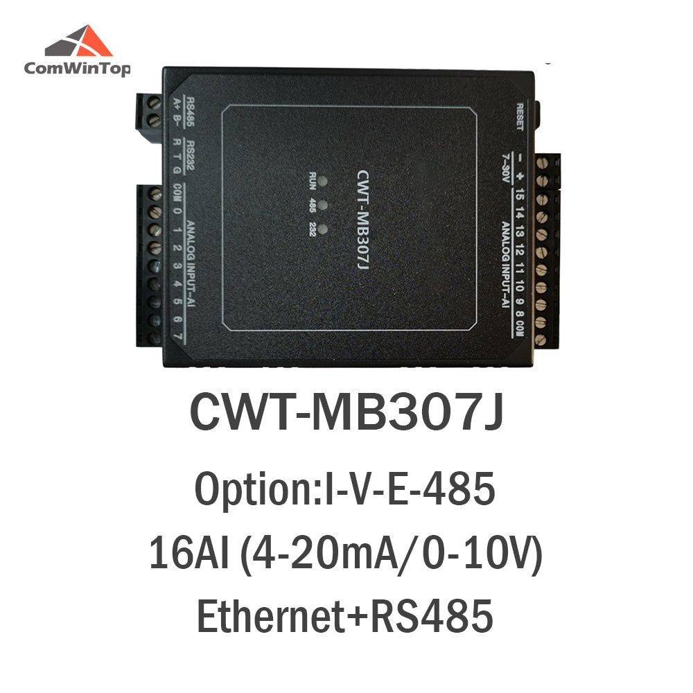 CWT-MB307J 16AI 4-20mA Analog Input 16bit Precision Modbus Rtu