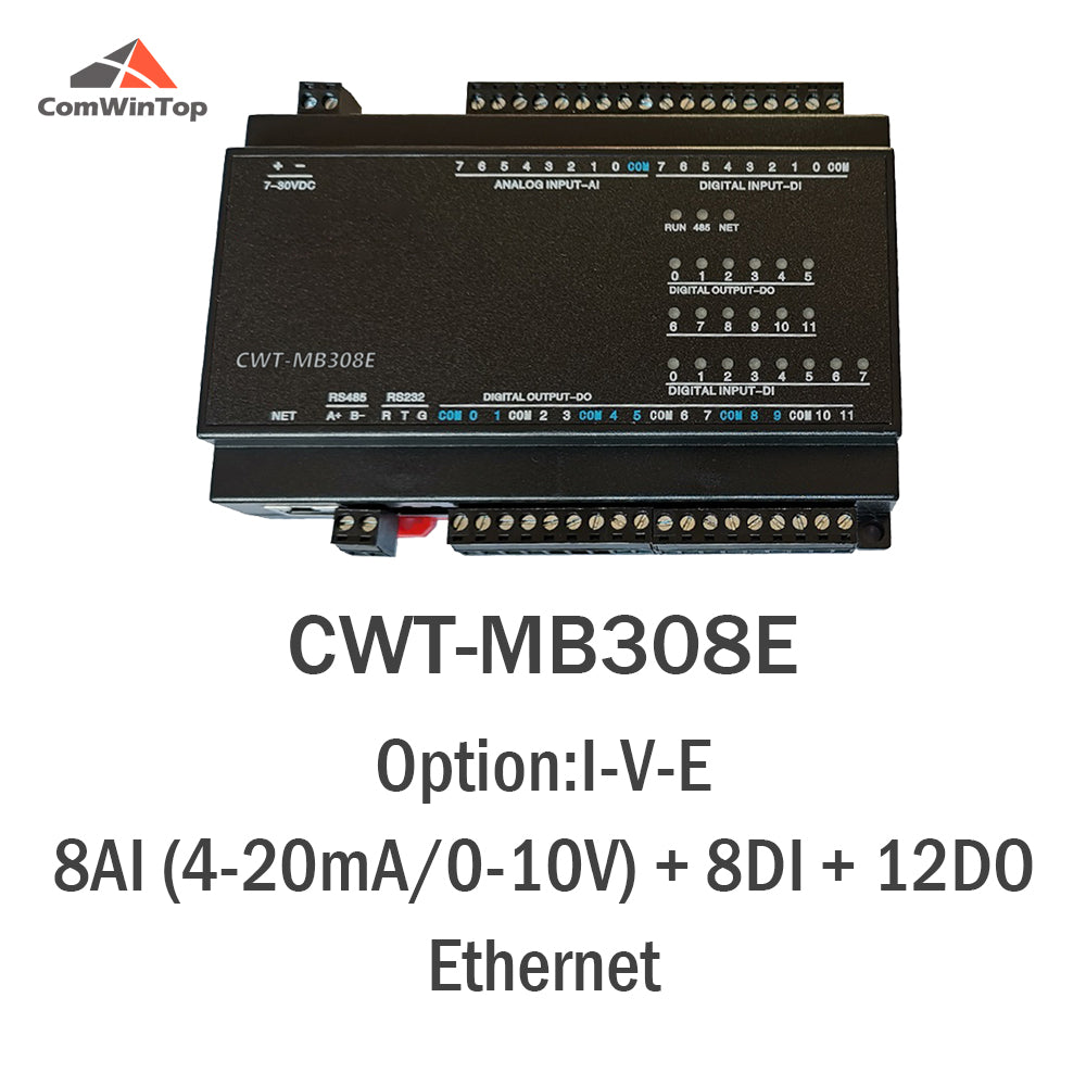 CWT-MB308E 8AI+8DI+12DO RS485 RS232 Ethernet Modbus Rtu Tcp Io Acquisi ...