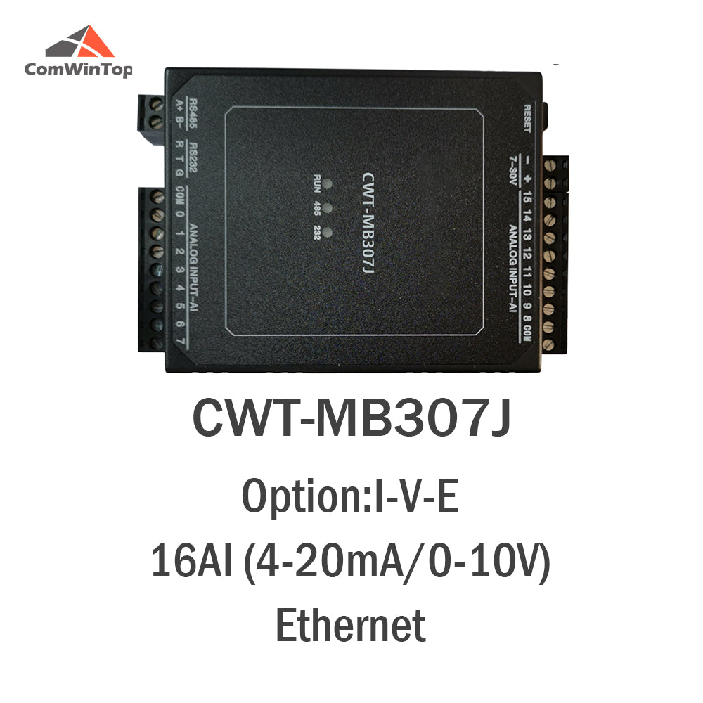 CWT-MB307J 16AI 4-20mA Analog Input 16bit Precision Modbus Rtu