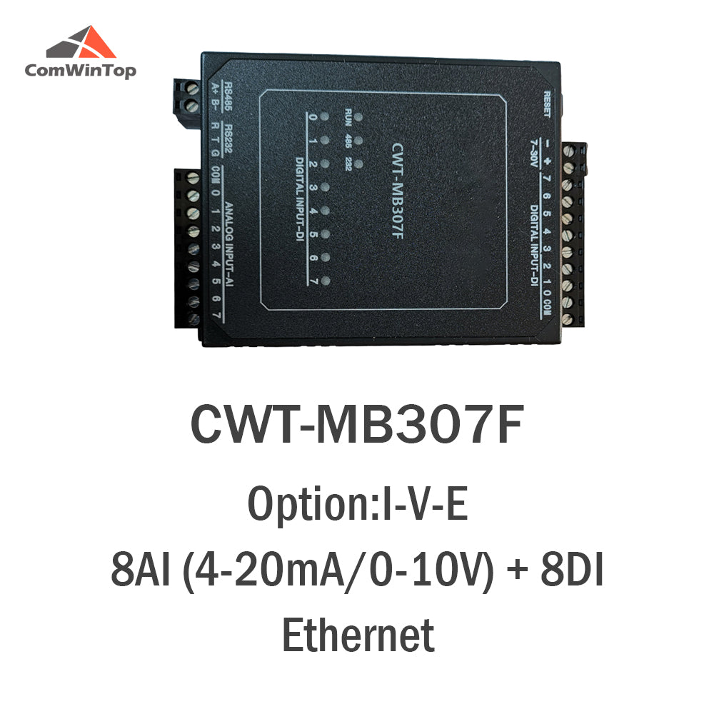 CWT-MB307F 8AI+8DI RS485 Ethernet Modbus Remote Terminal Unit
