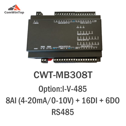 CWT-MB308T 8AI+16DI+6DO RS485 RS232 Ethernet Modbus Rtu Tcp Io Acquisition Module